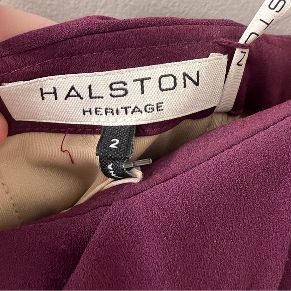 Halston Heritage Hi Low Bandeau Cocktail Dress in Magenta - Picture 3 of 6